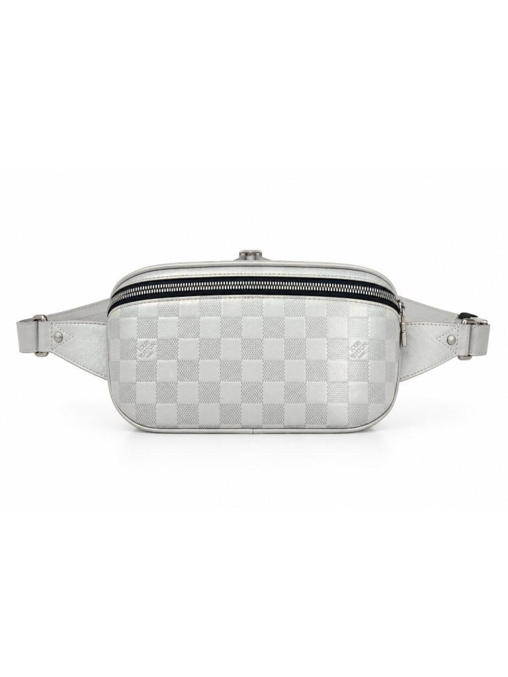 Louis Vuitton Campus Bumbag Damier Infini Leather Gray Crossbody Zip Silver LV
